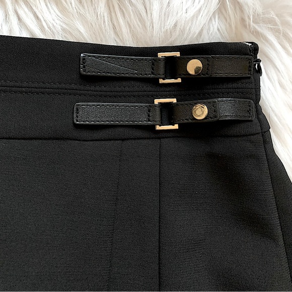 WHBM Black Skirt w/ Side Buckle and Front Slit - Picture 10 of 16